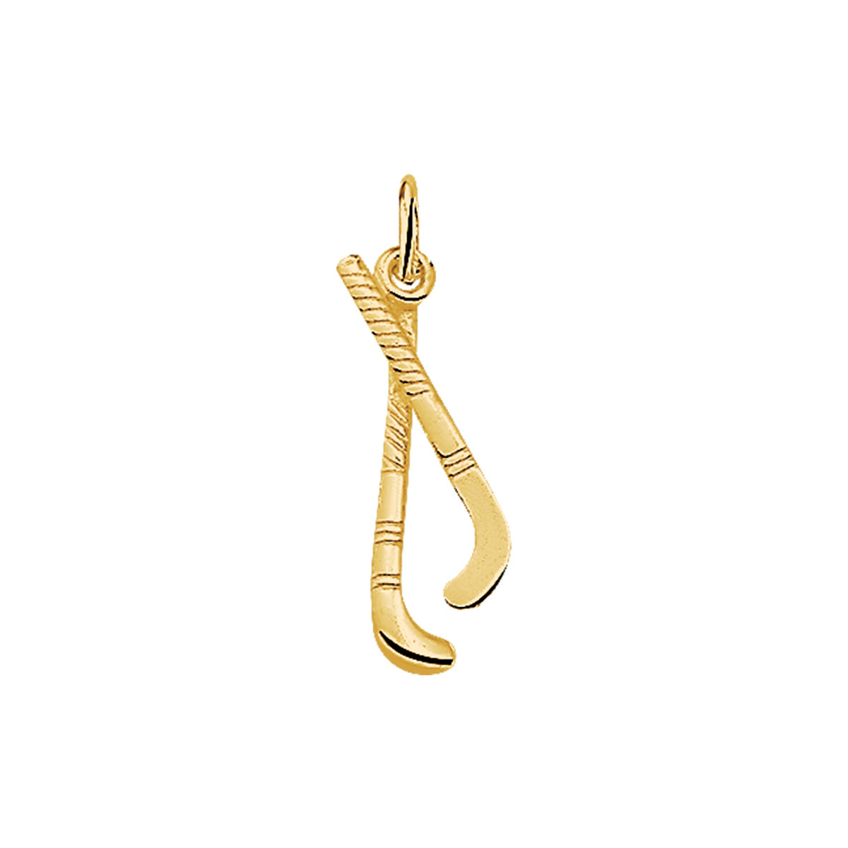 Hanger hockeysticks 14k geelgoud