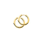 Oorringen 3,0 mm ronde buis 14k geelgoud