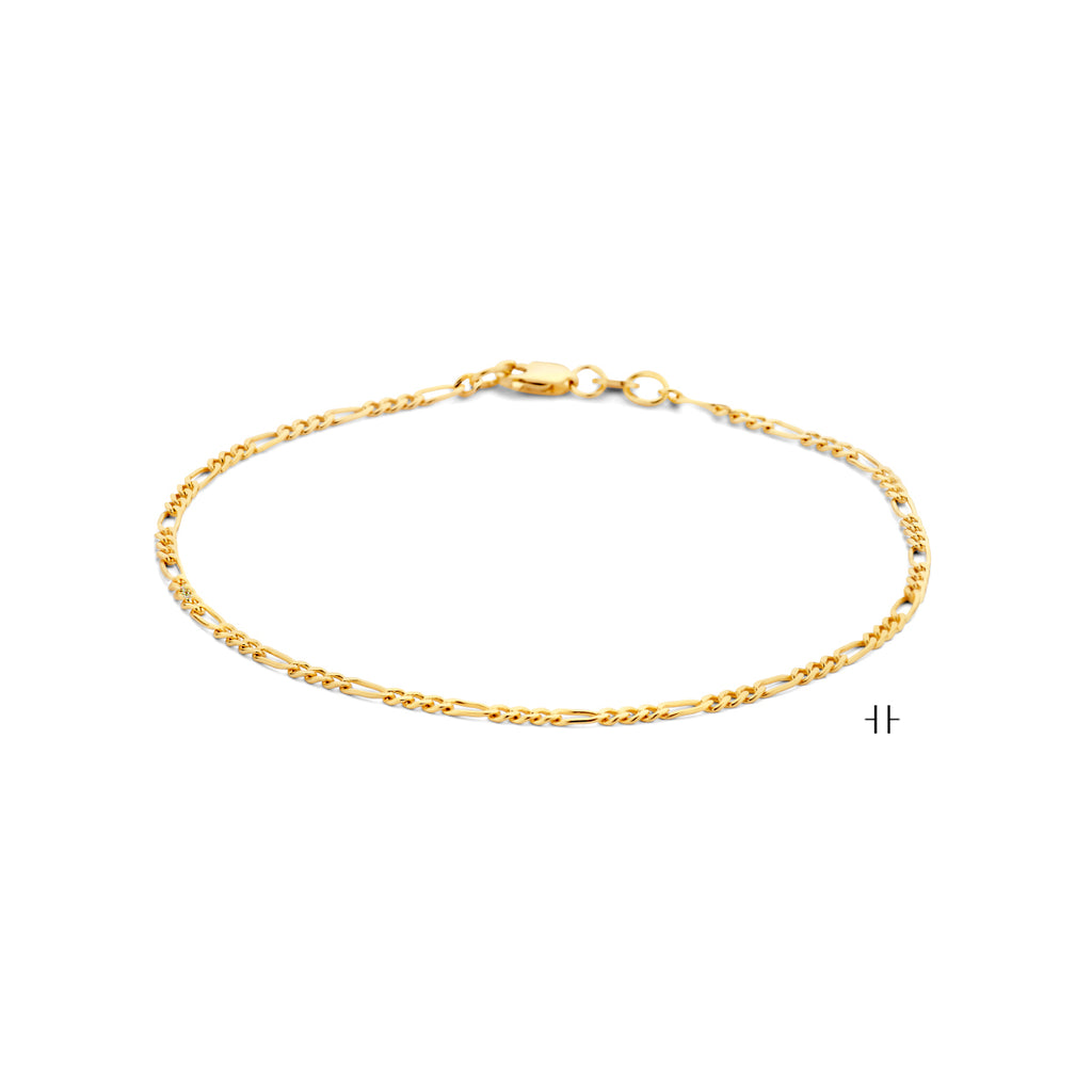Armband figaro 1,8 mm 14k geelgoud