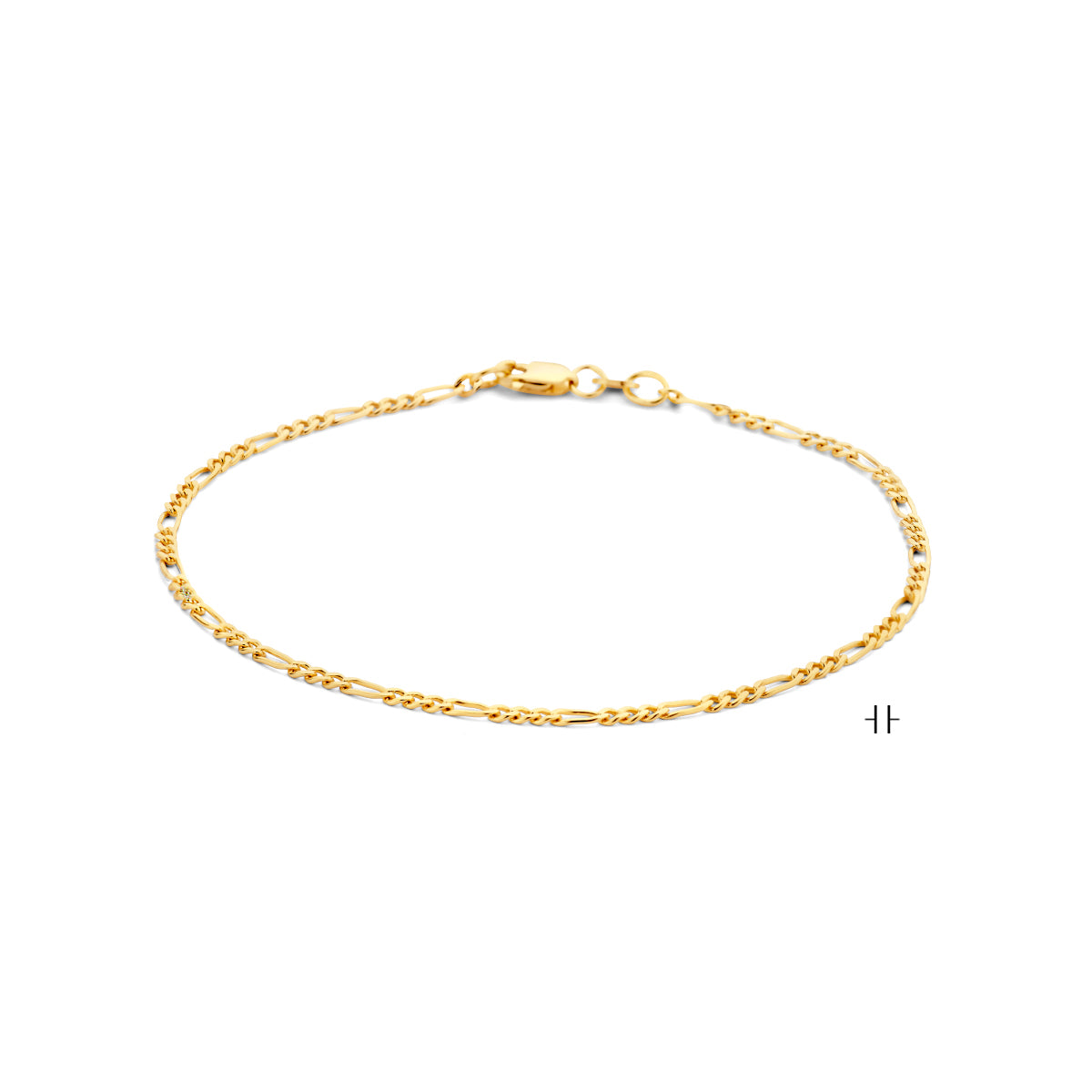 Armband figaro 1,8 mm 14k geelgoud