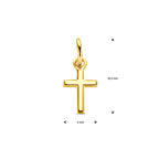 Hanger kruis 14k geelgoud