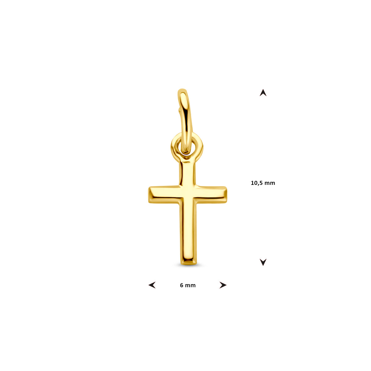 Hanger kruis 14k geelgoud