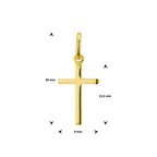 Hanger kruis 14k geelgoud