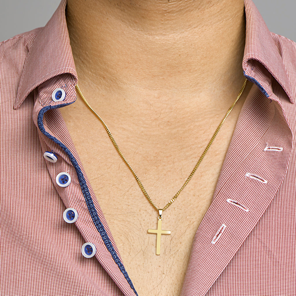 Hanger kruis 14k geelgoud