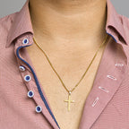 Hanger kruis 14k geelgoud