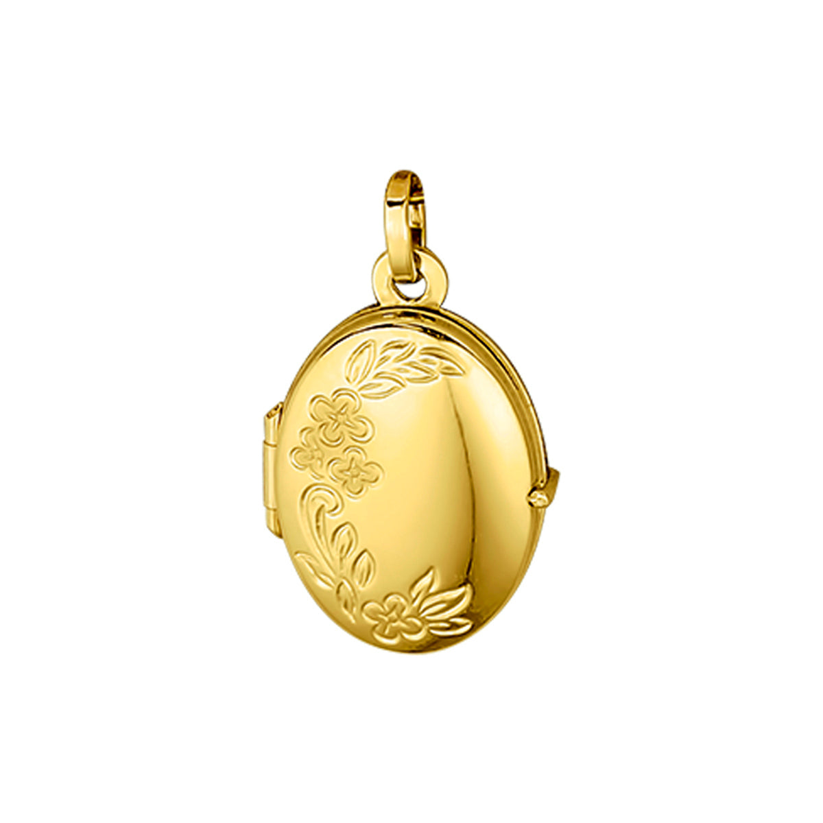 Medaillon gravure 14k geelgoud