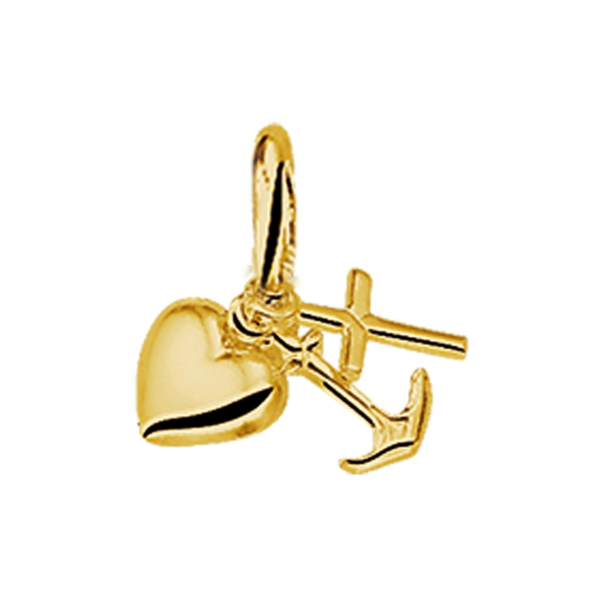 Hanger geloof, hoop en liefde 14k geelgoud