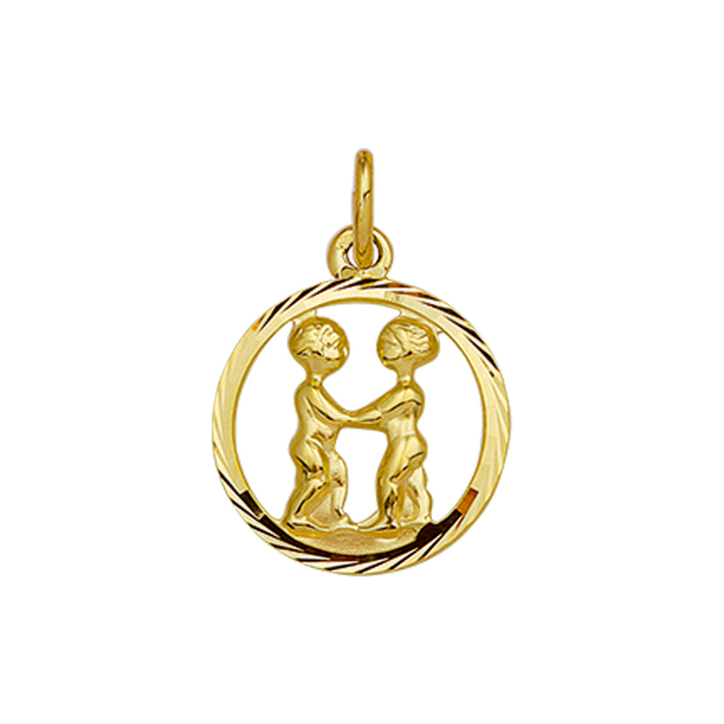 Hanger sterrenbeeld gediamanteerd 14k geelgoud