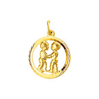 Hanger sterrenbeeld gediamanteerd 14k geelgoud