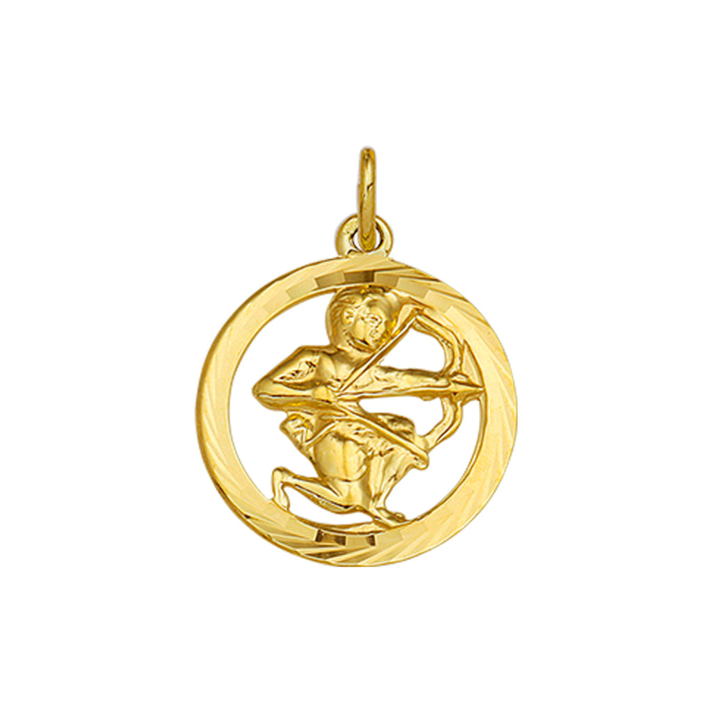 Hanger sterrenbeeld gediamanteerd 14k geelgoud
