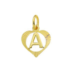 Hanger hart letter 14k geelgoud