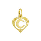 Hanger hart letter 14k geelgoud