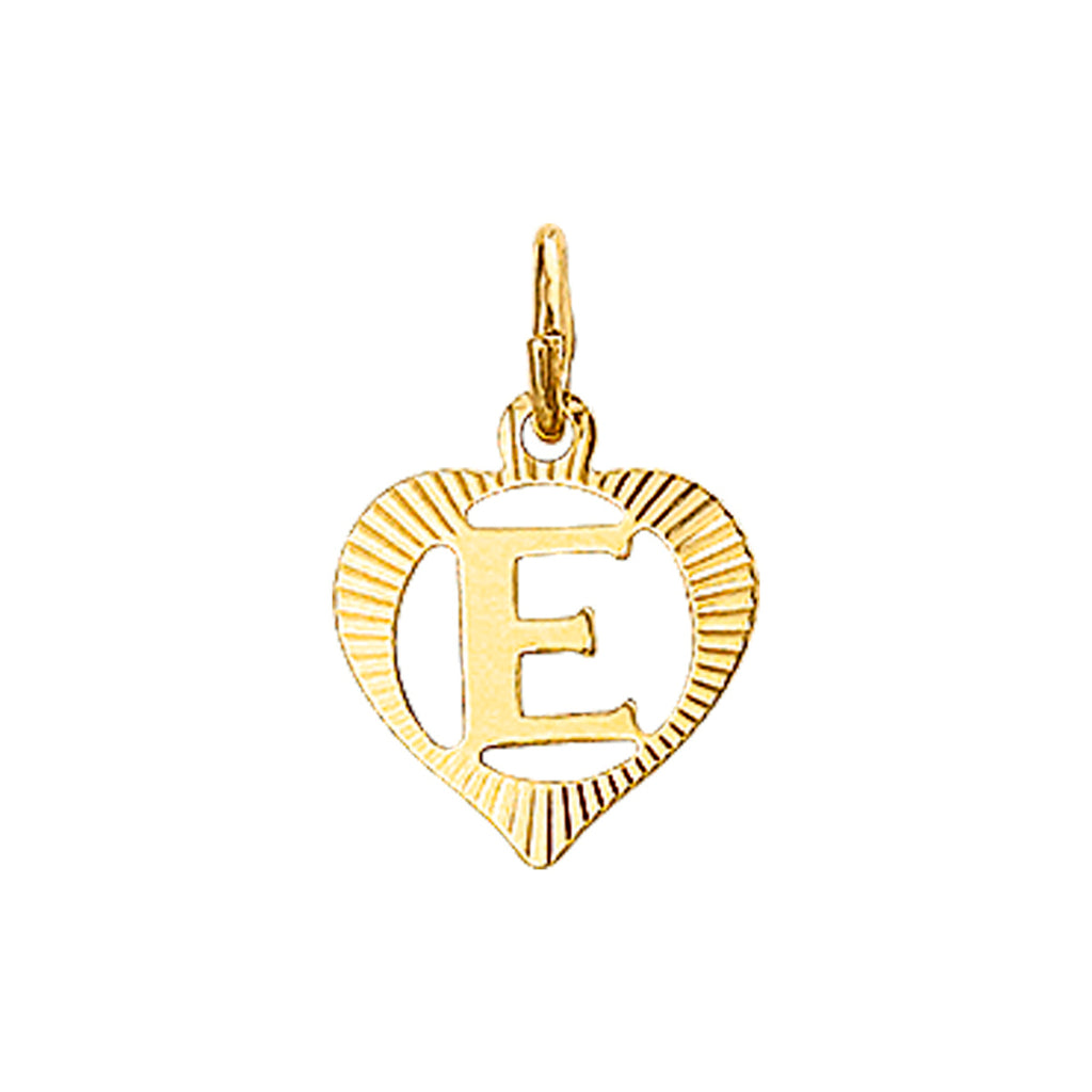 Hanger hart letter 14k geelgoud