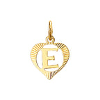 Hanger hart letter 14k geelgoud