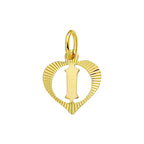 Hanger hart letter 14k geelgoud