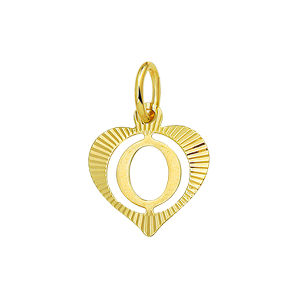 Hanger hart letter 14k geelgoud