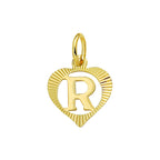 Hanger hart letter 14k geelgoud