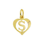 Hanger hart letter 14k geelgoud