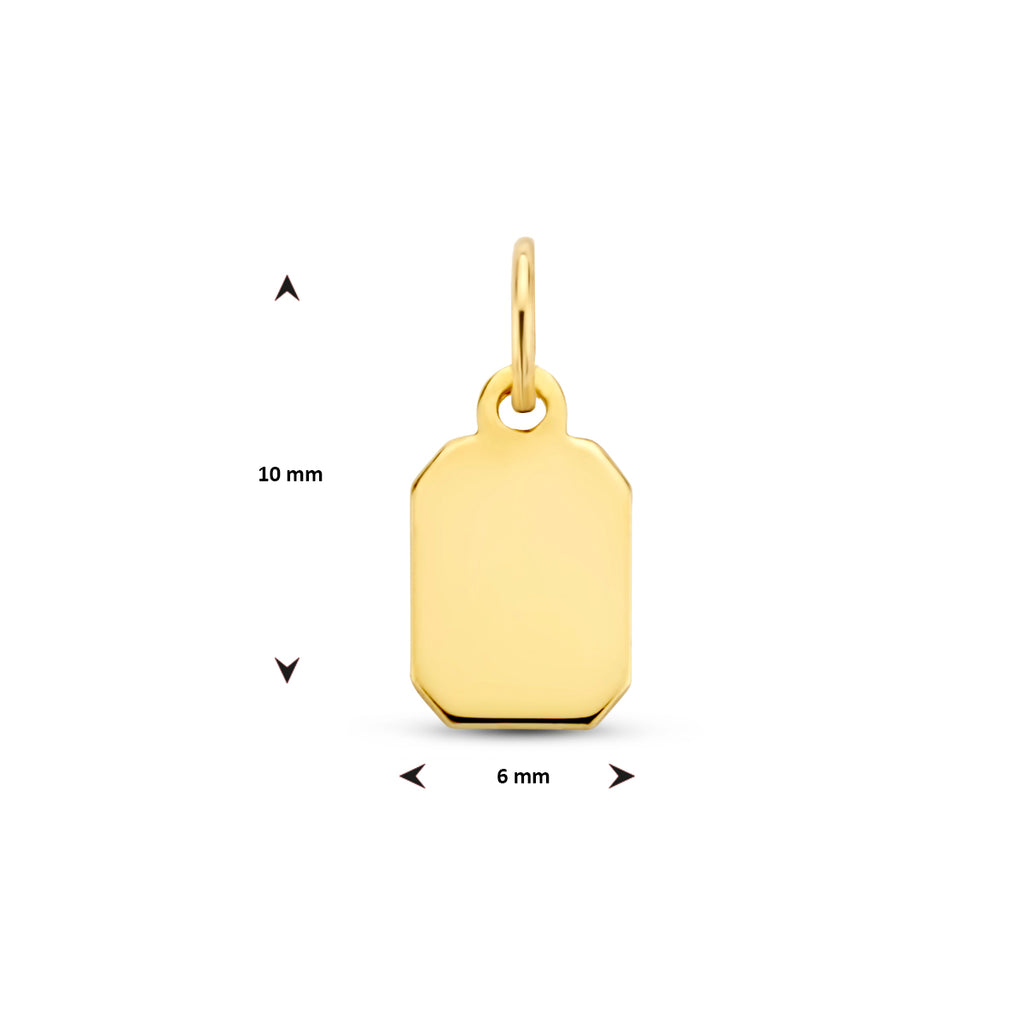 Graveerhanger 14k geelgoud