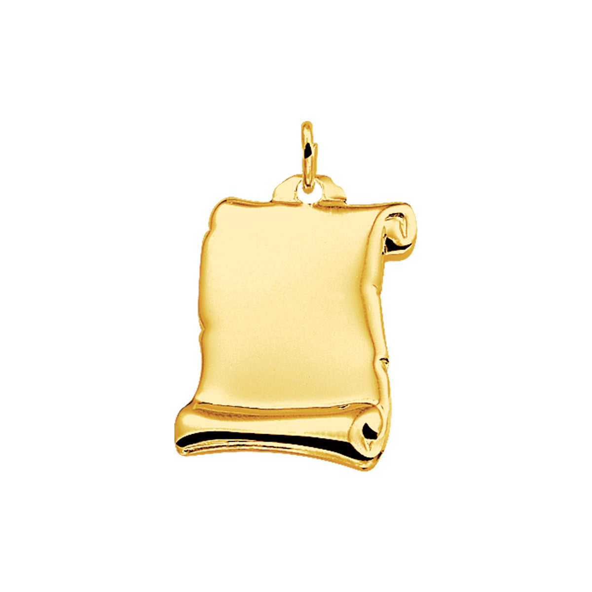 Graveerhanger perkament 14k geelgoud