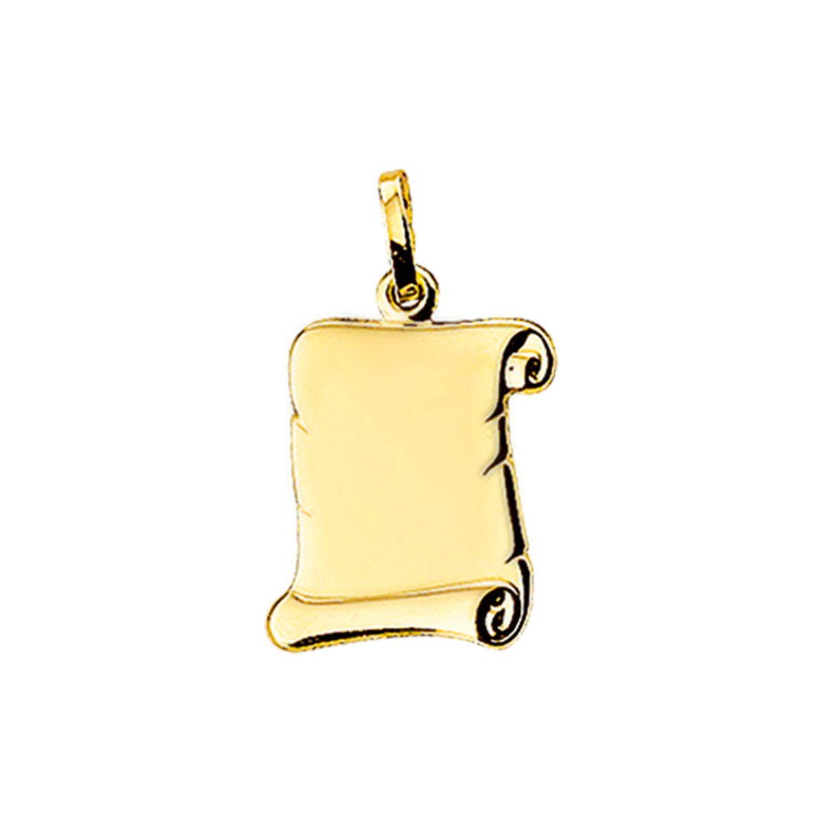 Graveerhanger perkament 14k geelgoud