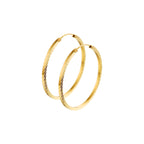 Oorringen vierkante buis gediamanteerd 14k geelgoud