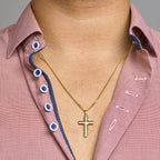 Hanger kruis 14k geelgoud