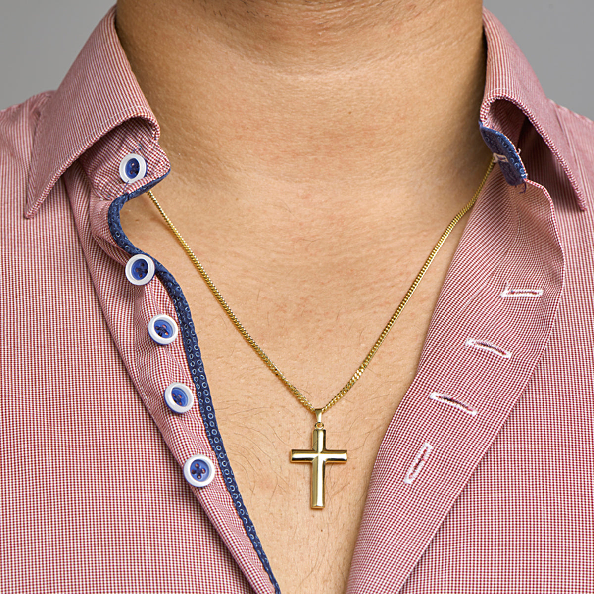 Hanger kruis 14k geelgoud