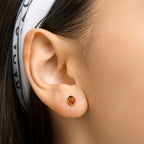 Oorknoppen lieveheersbeestje 14k geelgoud