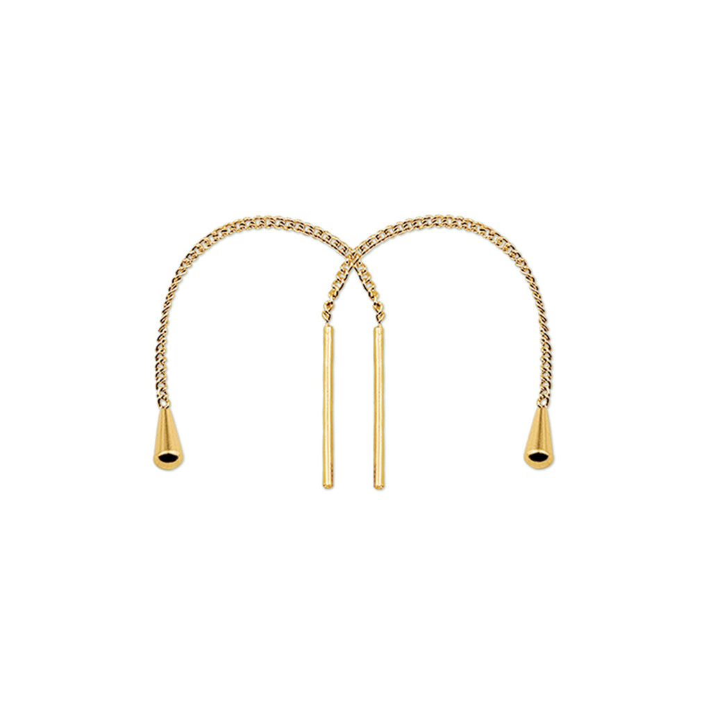 Doortrekoorbellen 14k geelgoud