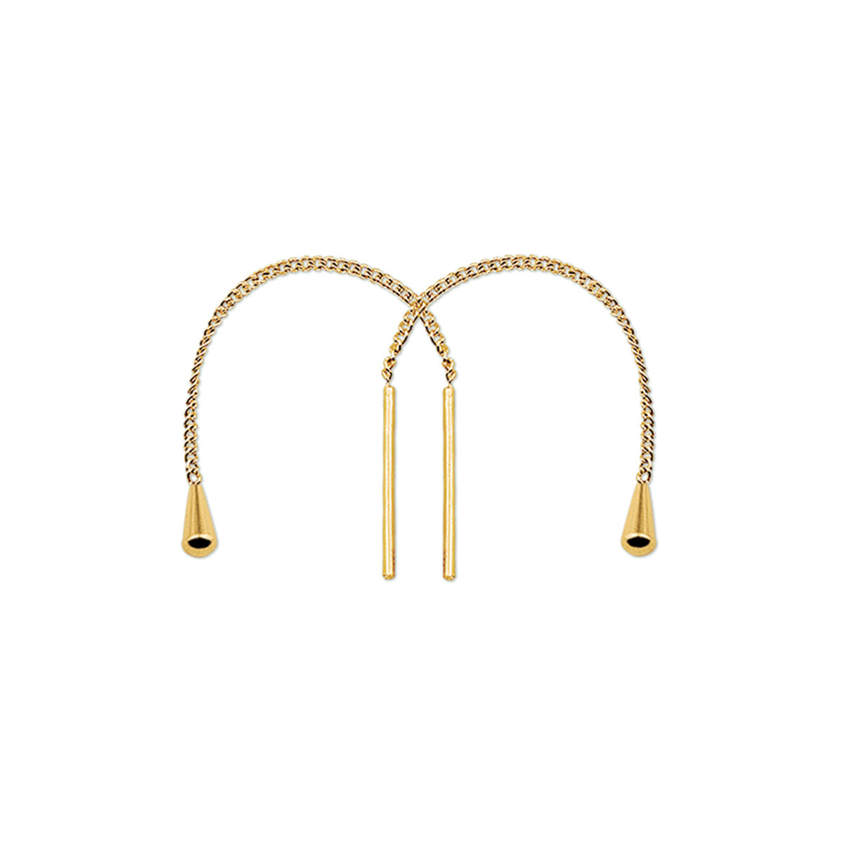 Doortrekoorbellen 14k geelgoud