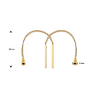 Doortrekoorbellen 14k geelgoud