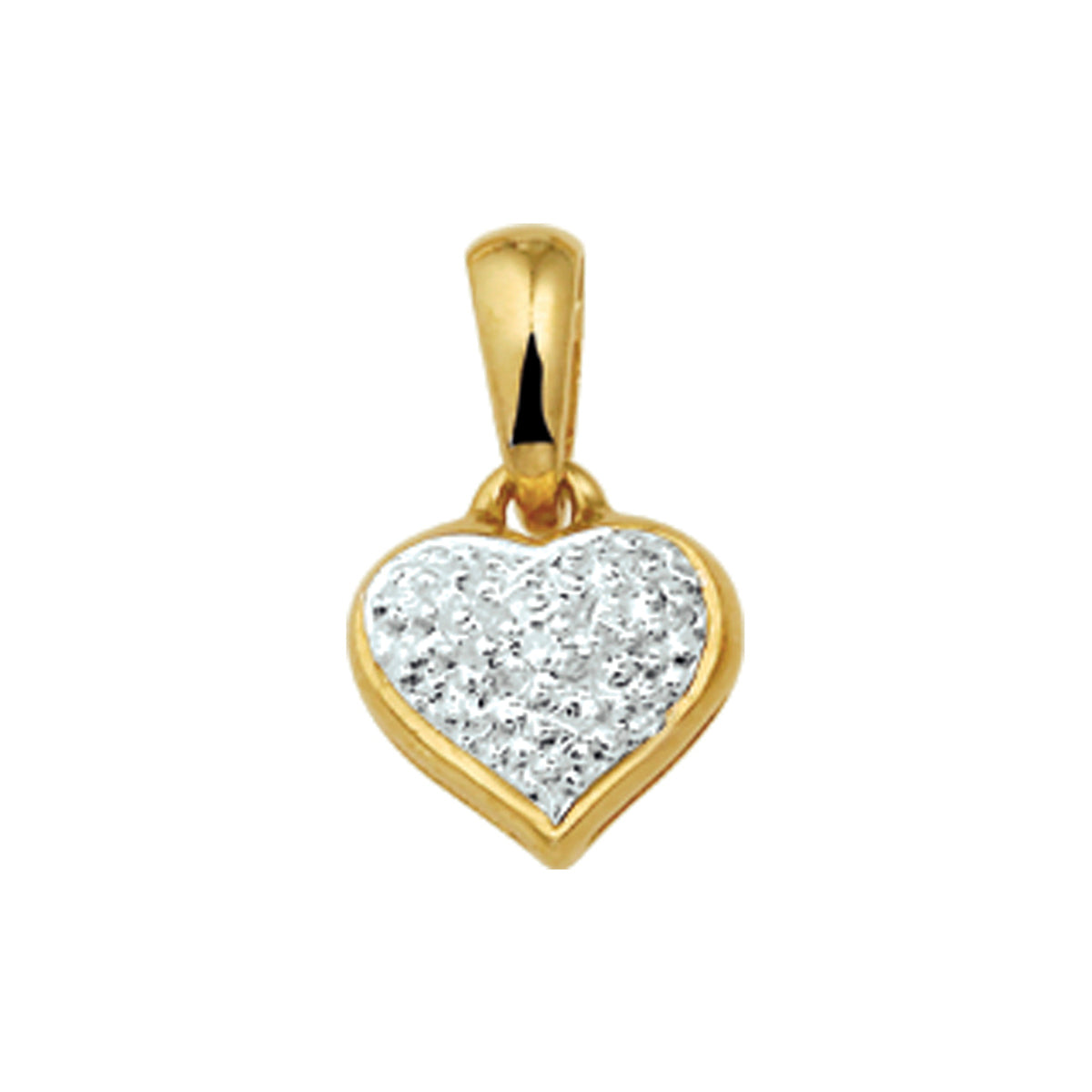 Hanger hart diamant 0.005ct h vsi 14k geelgoud