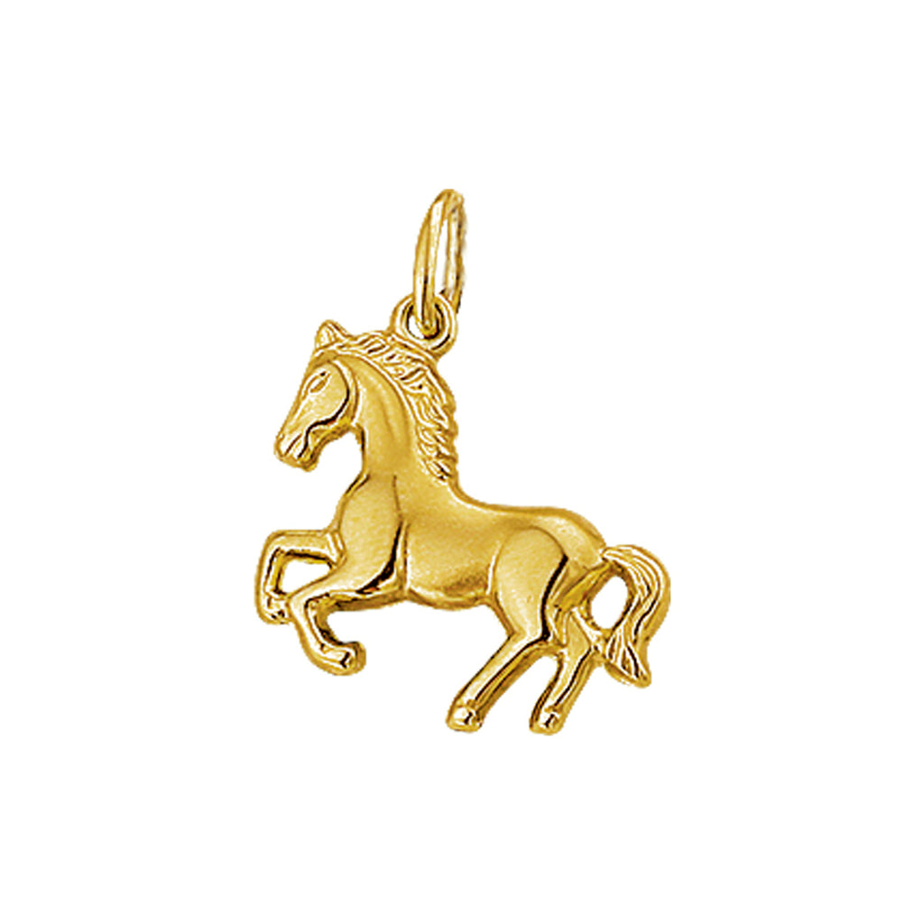 Hanger paard 14k geelgoud