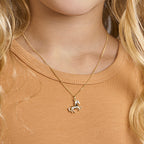 Hanger paard 14k geelgoud