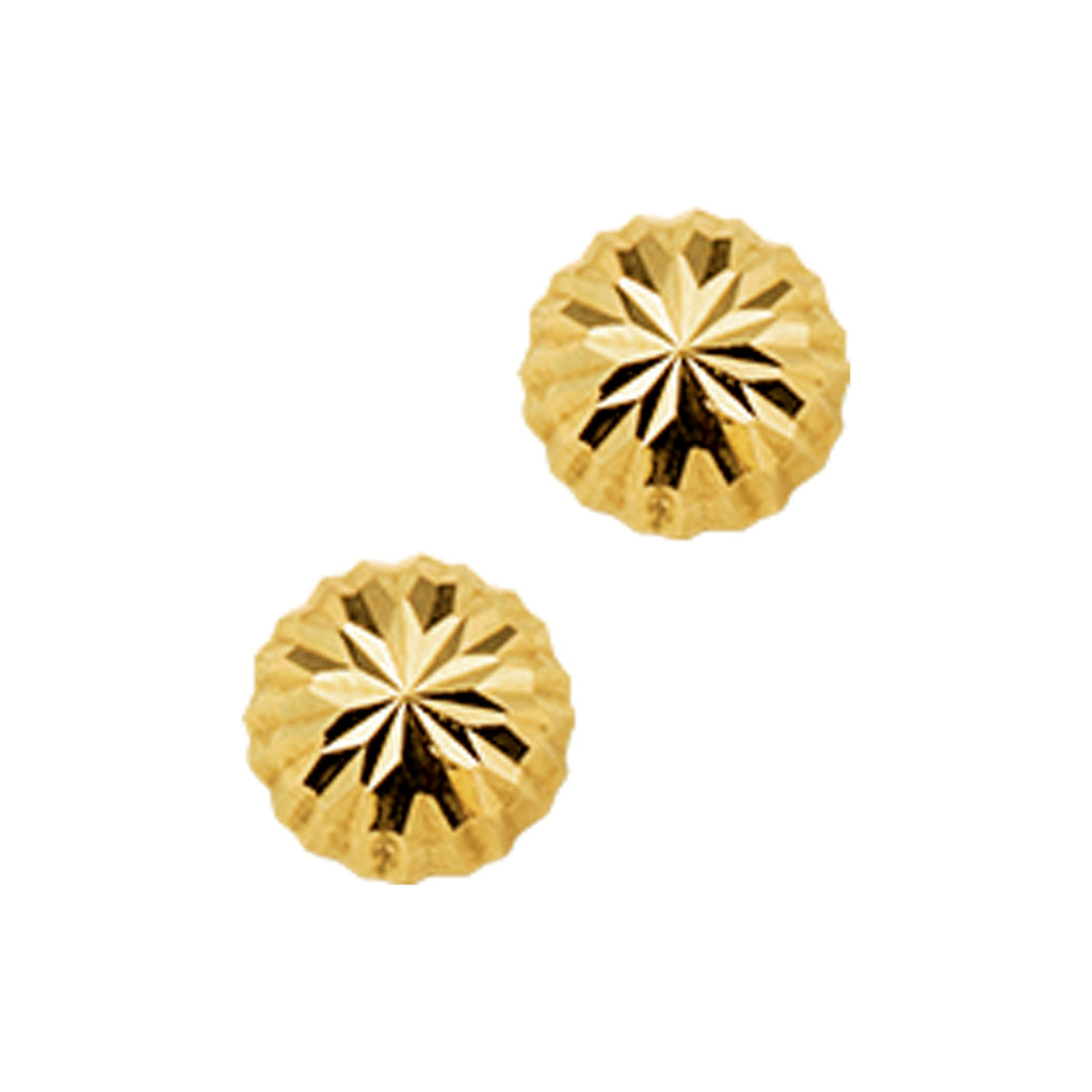 Oorknoppen gediamanteerd 14k geelgoud