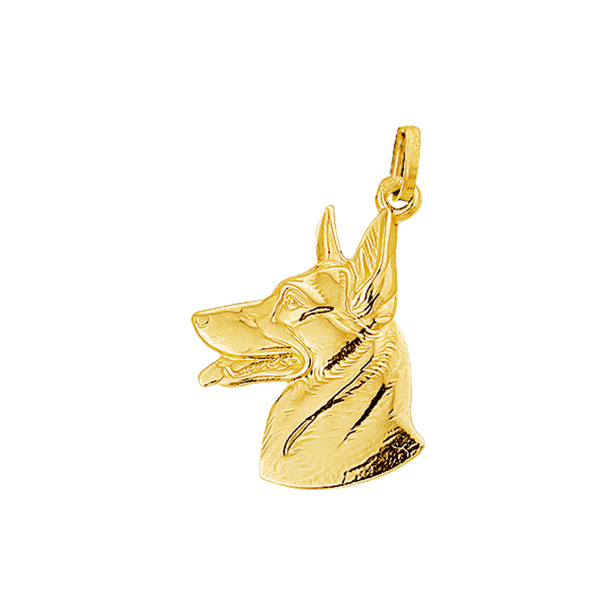 Hanger herdershond 14k geelgoud