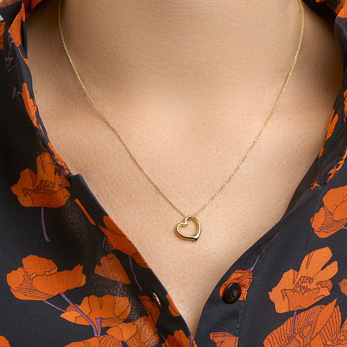 Hanger hart 14k geelgoud