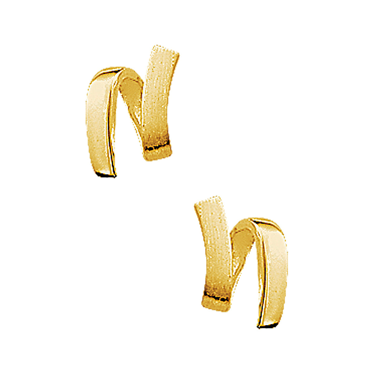 Oorknoppen poli/mat 14k geelgoud