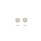 Oorknoppen zirkonia 14k geelgoud