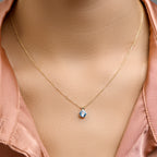 Hanger topaas 14k geelgoud