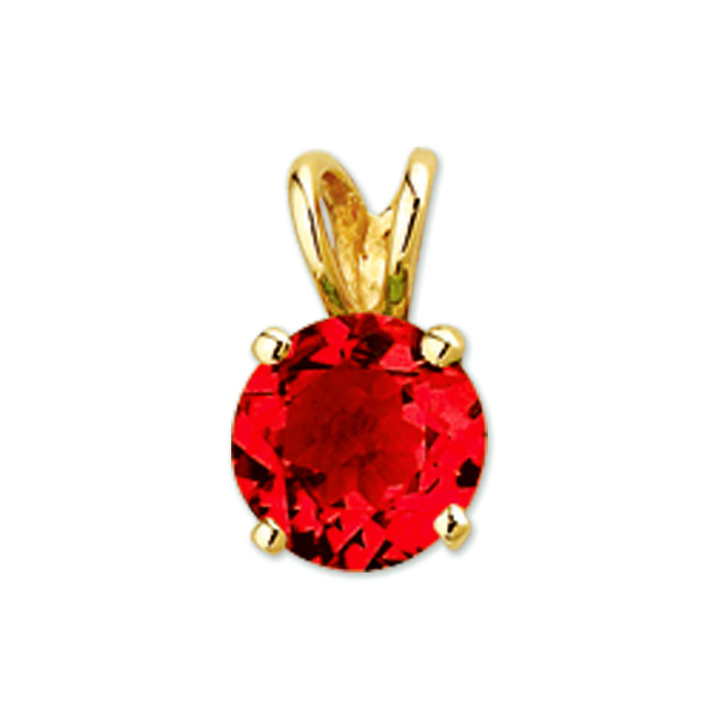 Hanger granaat 14k geelgoud