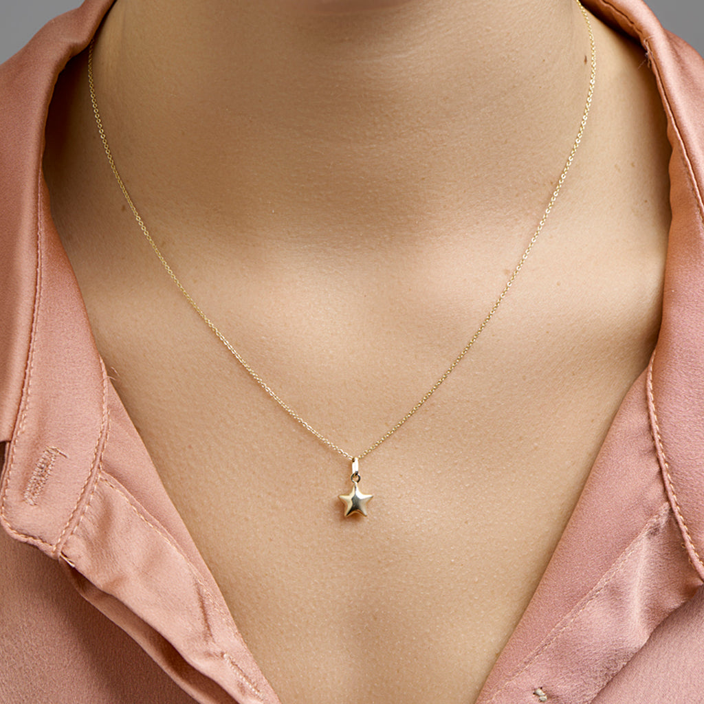 Hanger ster 14k geelgoud