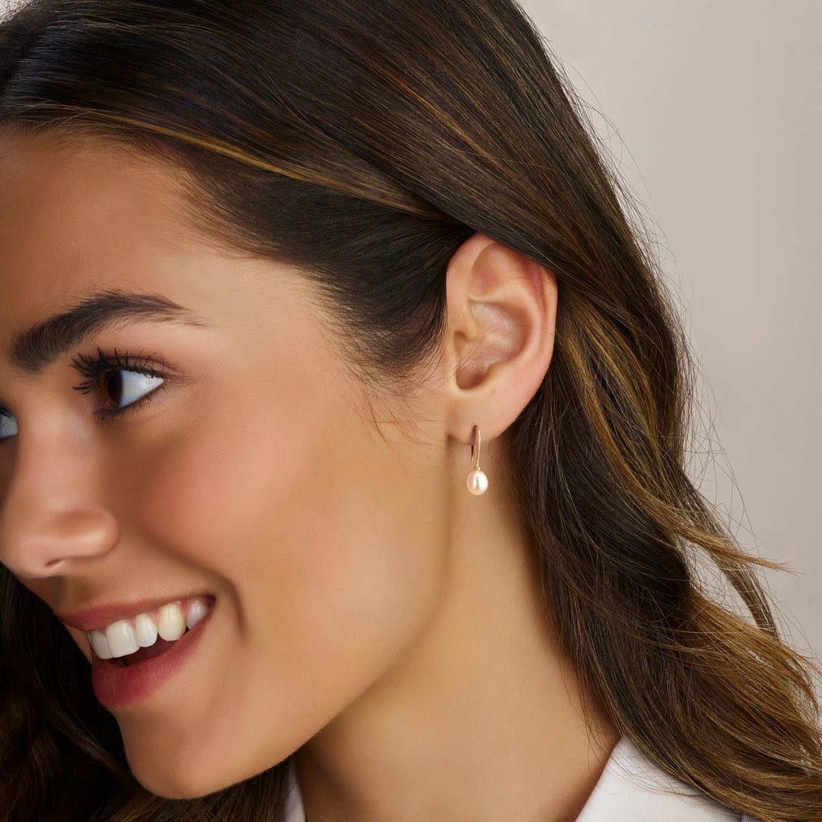 Oorhangers parel franse haak 14k geelgoud