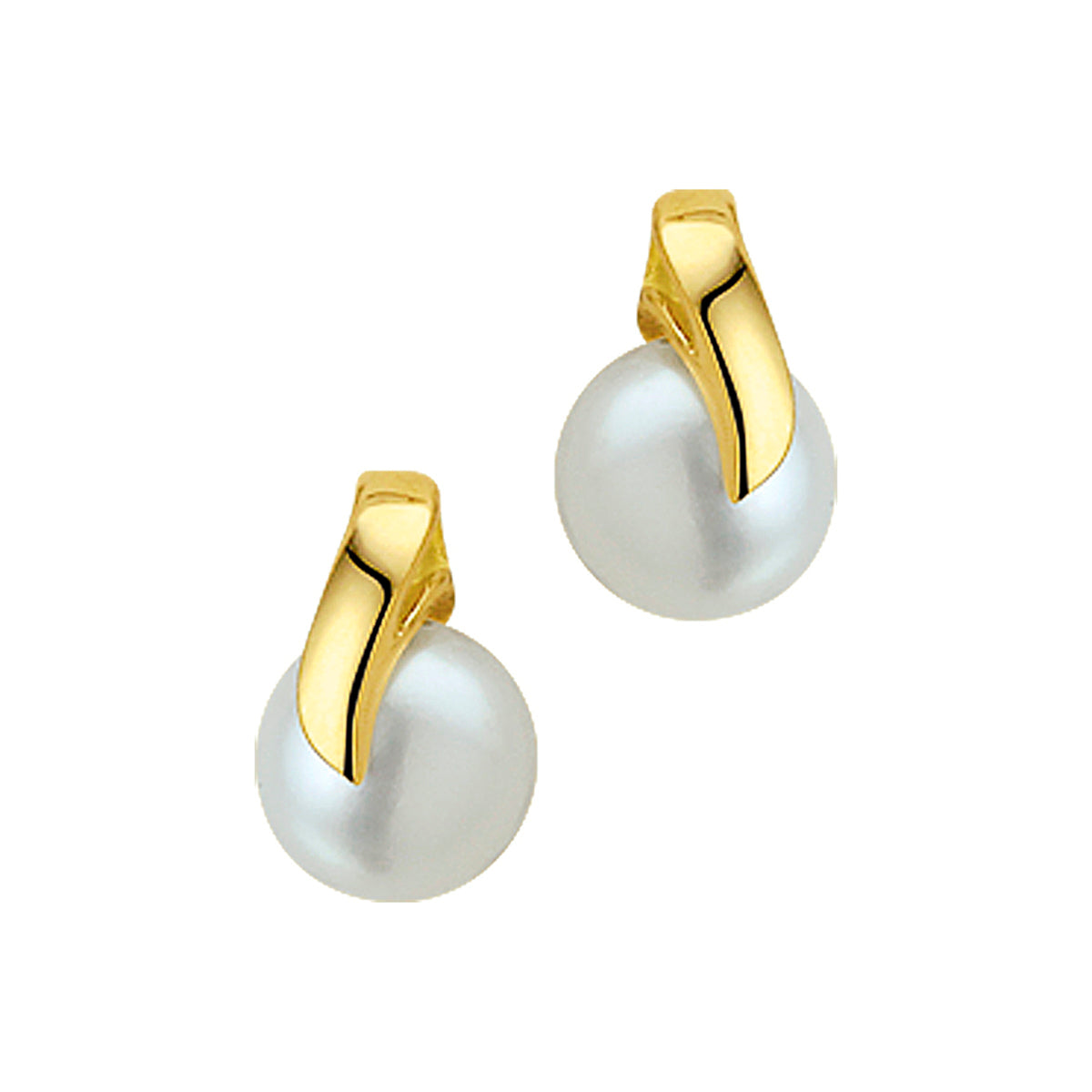 Oorknoppen parel 14k geelgoud