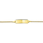 Graveerarmband gourmette 4-zijdes geslepen plaat 5,0 mm 14k geelgoud