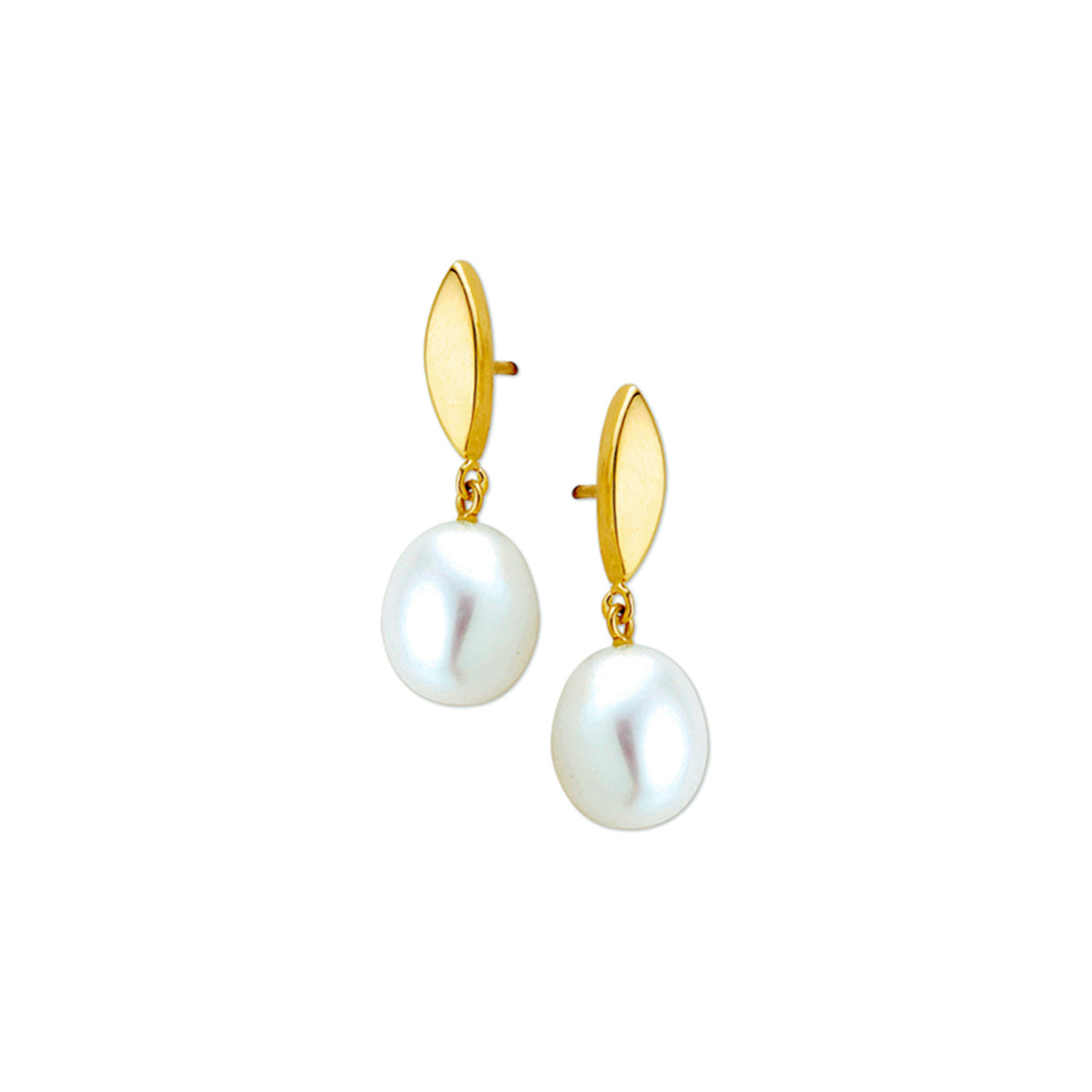 Oorhangers parel 14k geelgoud