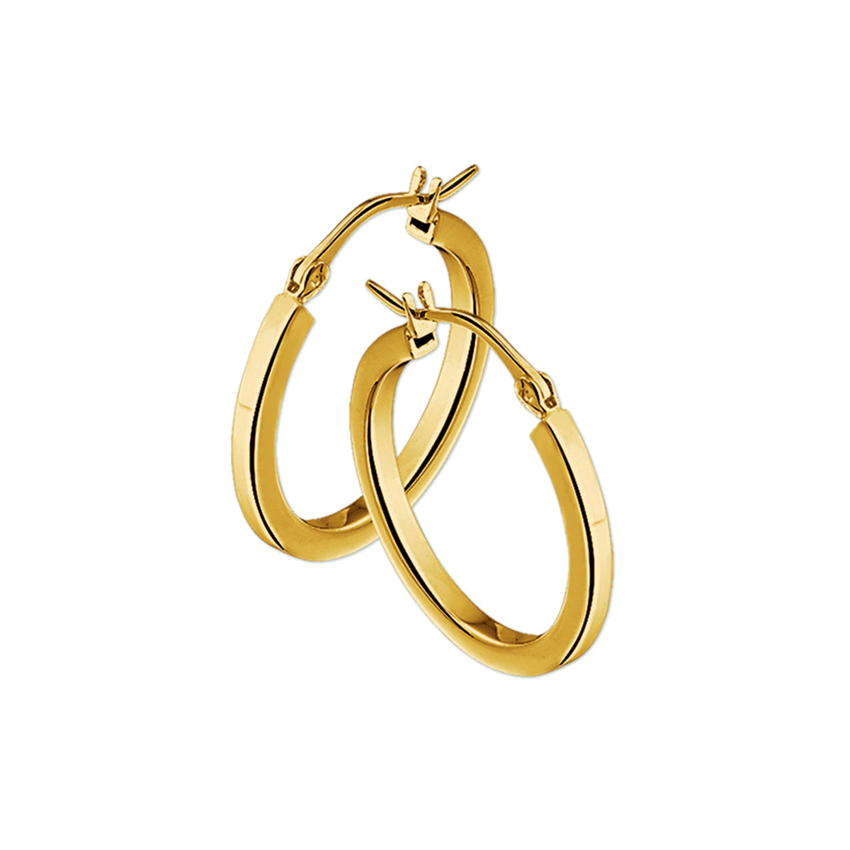 Oorringen 2,5 mm vierkant 14k geelgoud