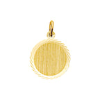 Graveerhanger mat gediamanteerd 14k geelgoud