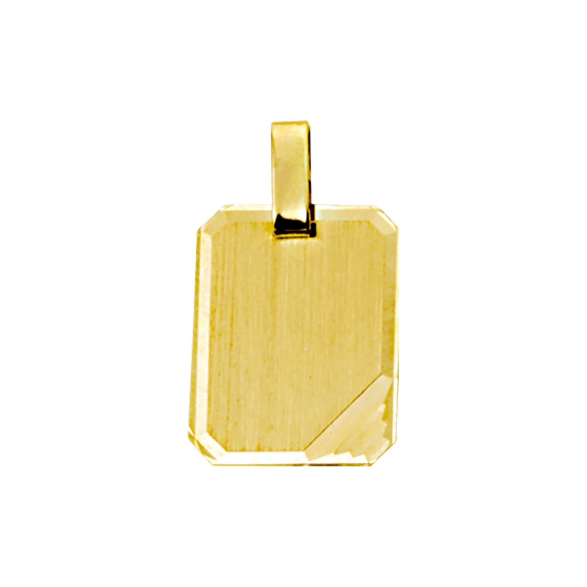 Graveerhanger mat gediamanteerd 14k geelgoud